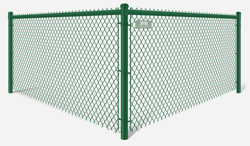 Green PVC-Coated chain link fence contractor in Santa Rosa Beach