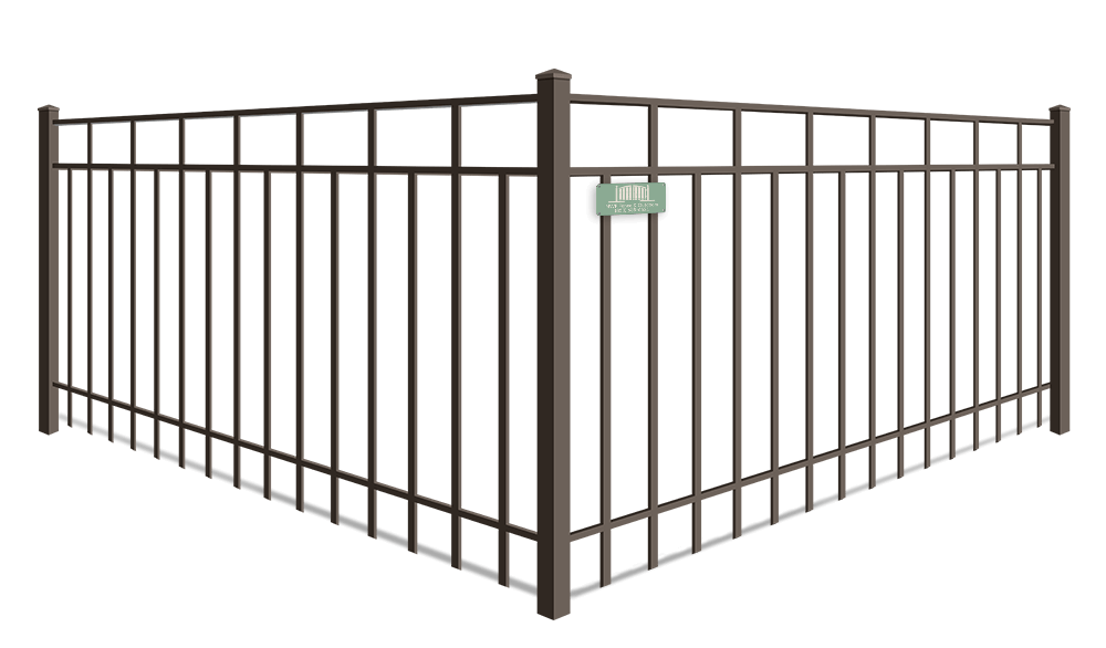 Alternating Picket Flat Top aluminum fence company in Santa Rosa Beach