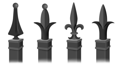 Aluminum fence finials in Santa Rosa Beach