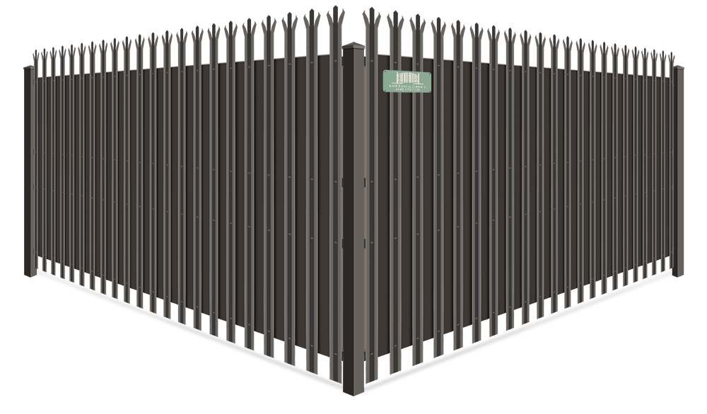 Trident Security With Privacy Slat wrought iron fence company in Santa Rosa Beach