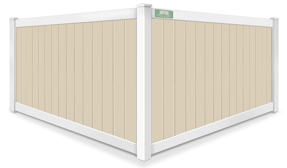 2 Tone Full Privacy vinyl fence contractor in Santa Rosa Beach