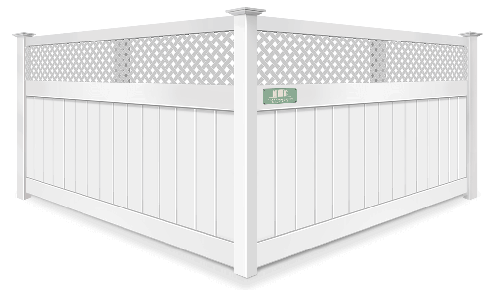 Decorative Lattice Top vinyl fence contractor in Santa Rosa Beach