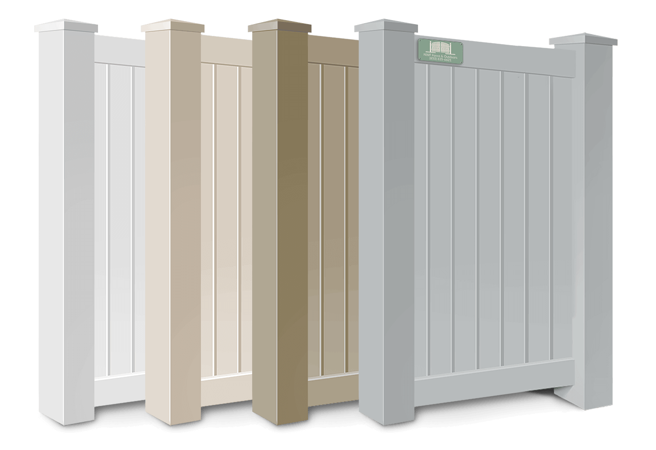 Vinyl fence color choices in Santa Rosa Beach