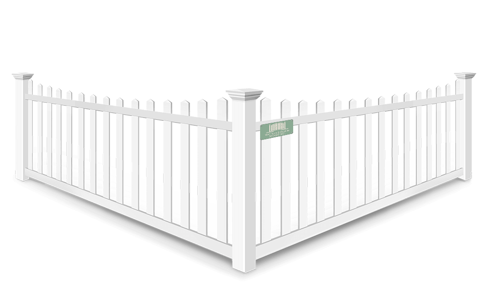 Scalloped Picket vinyl fence contractor in Santa Rosa Beach
