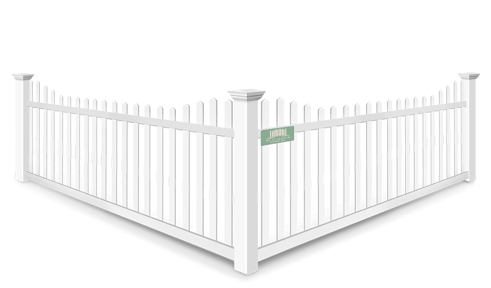 Stepped Picket vinyl fence contractor in Santa Rosa Beach